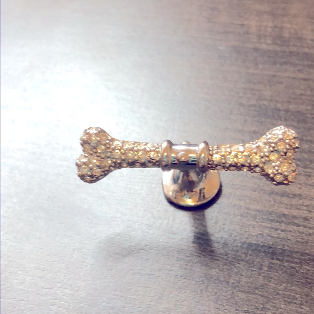 Vivienne Westwood silver stud bone single cufflink - Picture 2 of 6